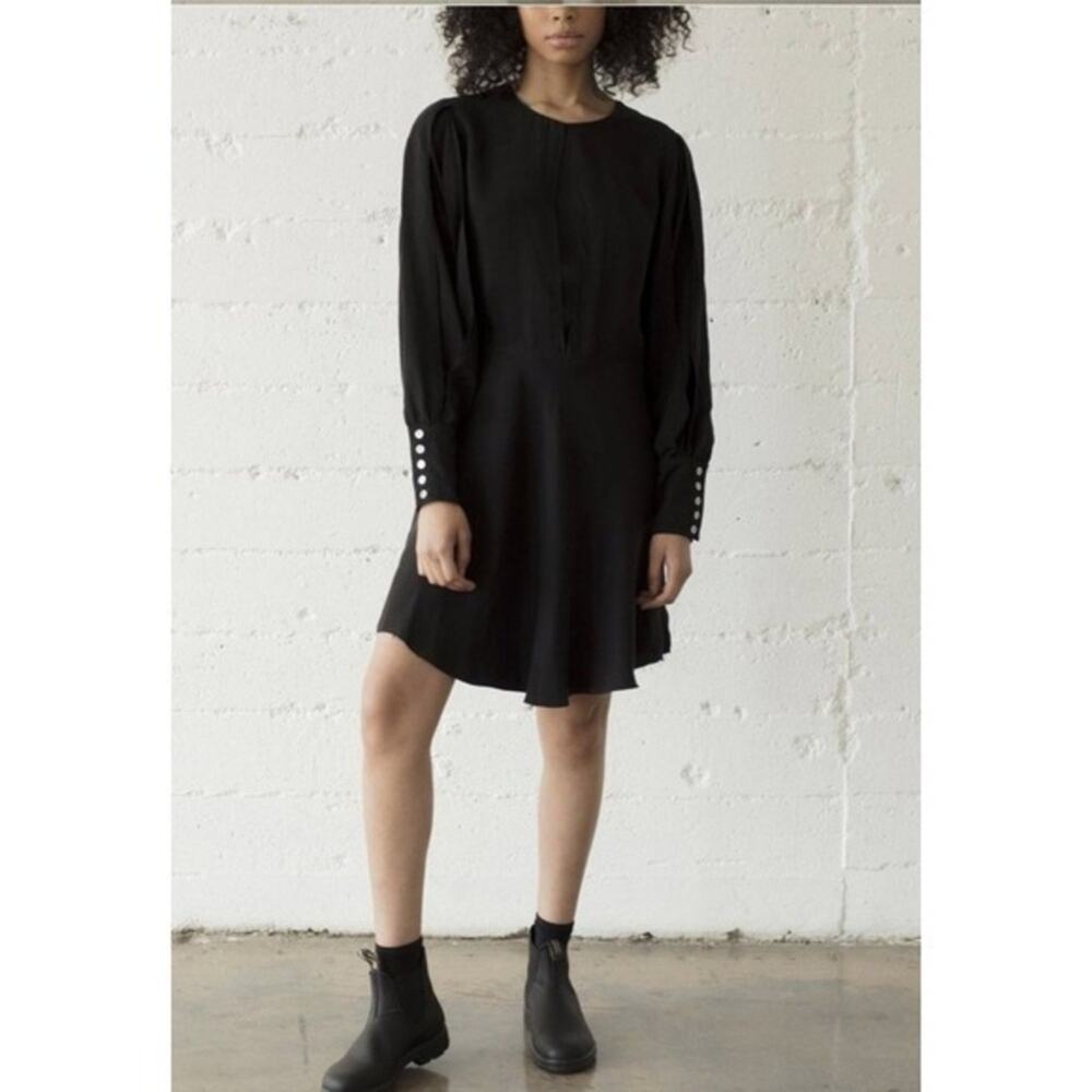 R.G. Kane Flora Dress Black Long Sleeve